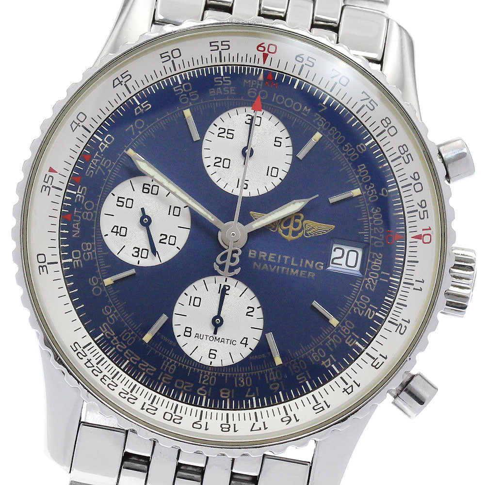 BREITLING Old Navitimer A13022 Chronograph Navy Dial Men's Watch_889538