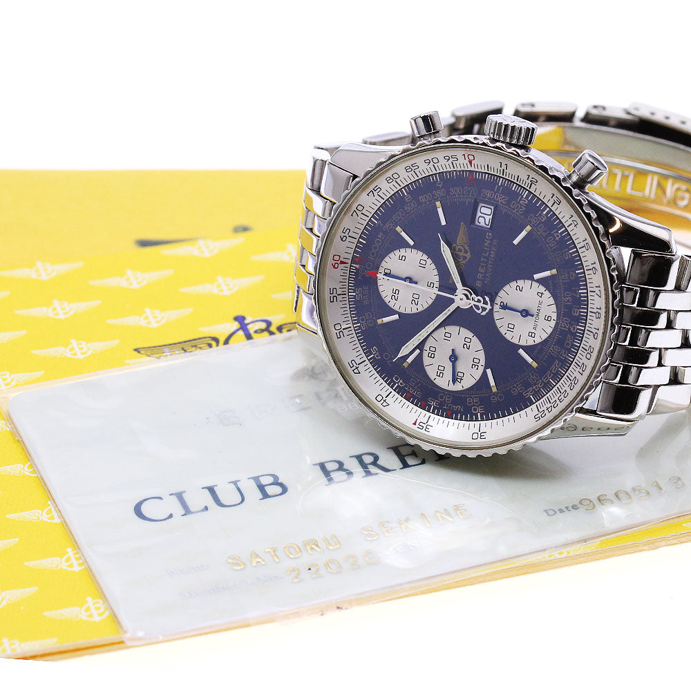 BREITLING Old Navitimer A13022 Chronograph Navy Dial Men's Watch_889538
