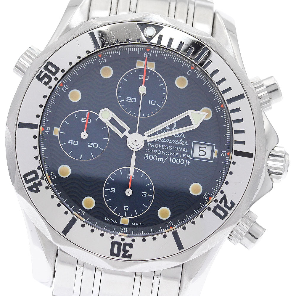 OMEGA Seamaster300 2598.80 Date Chronograph Navy Dial Automatic Men's_889542