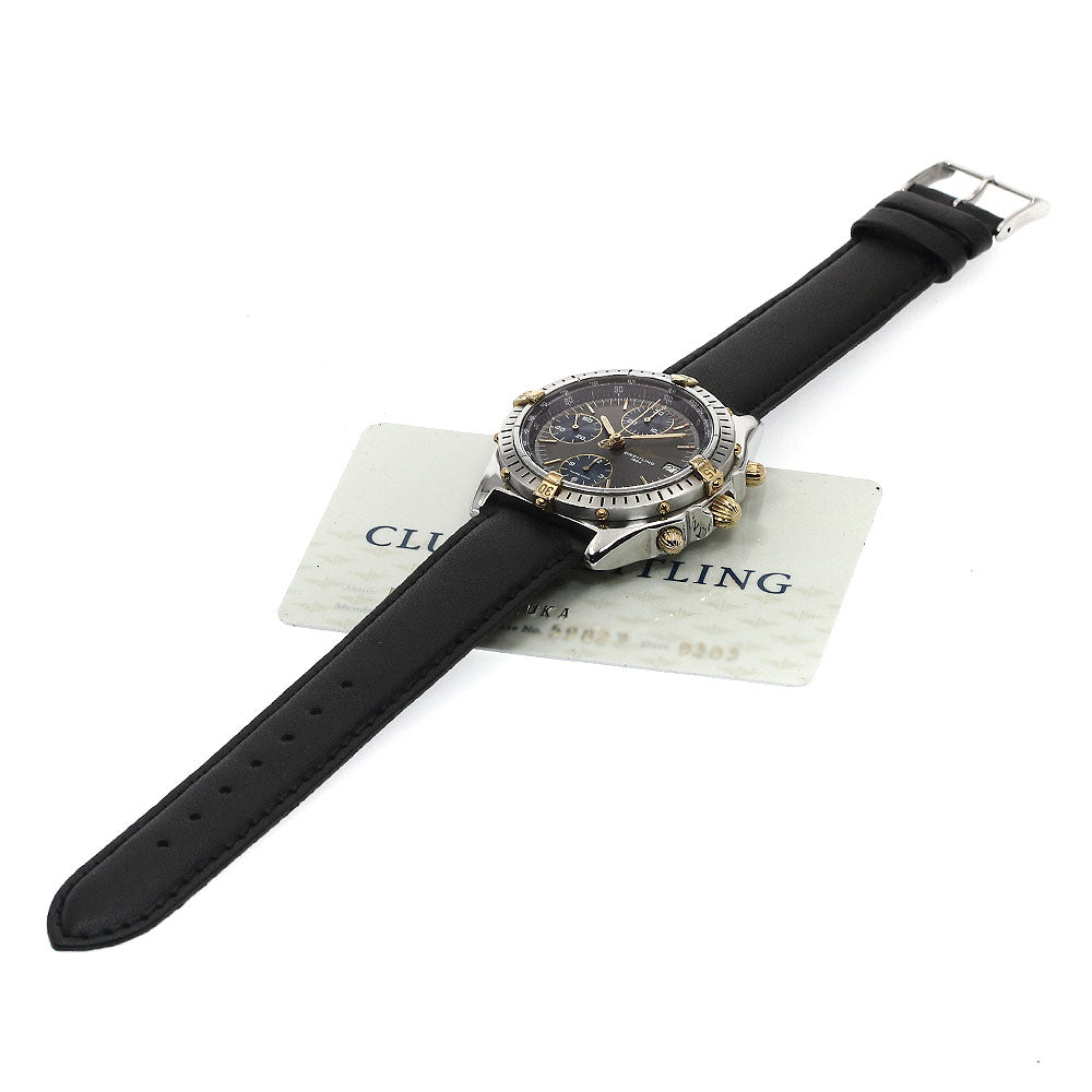 BREITLING Chronomat B13048 Date Gray Blue Dial Automatic Men's Watch_889554