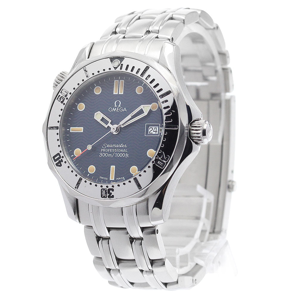 OMEGA Seamaster300 2562.80 Date Navy Dial Quartz Boy's Watch_889557