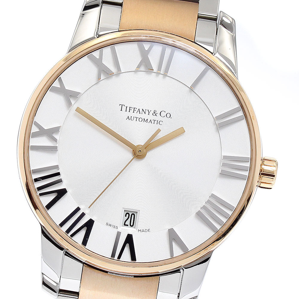 TIFFANY&Co. Atlas Dome Z1800.68.13A21A00A Date PG2 tone Silver Dial Automatic Men's Watch_889595