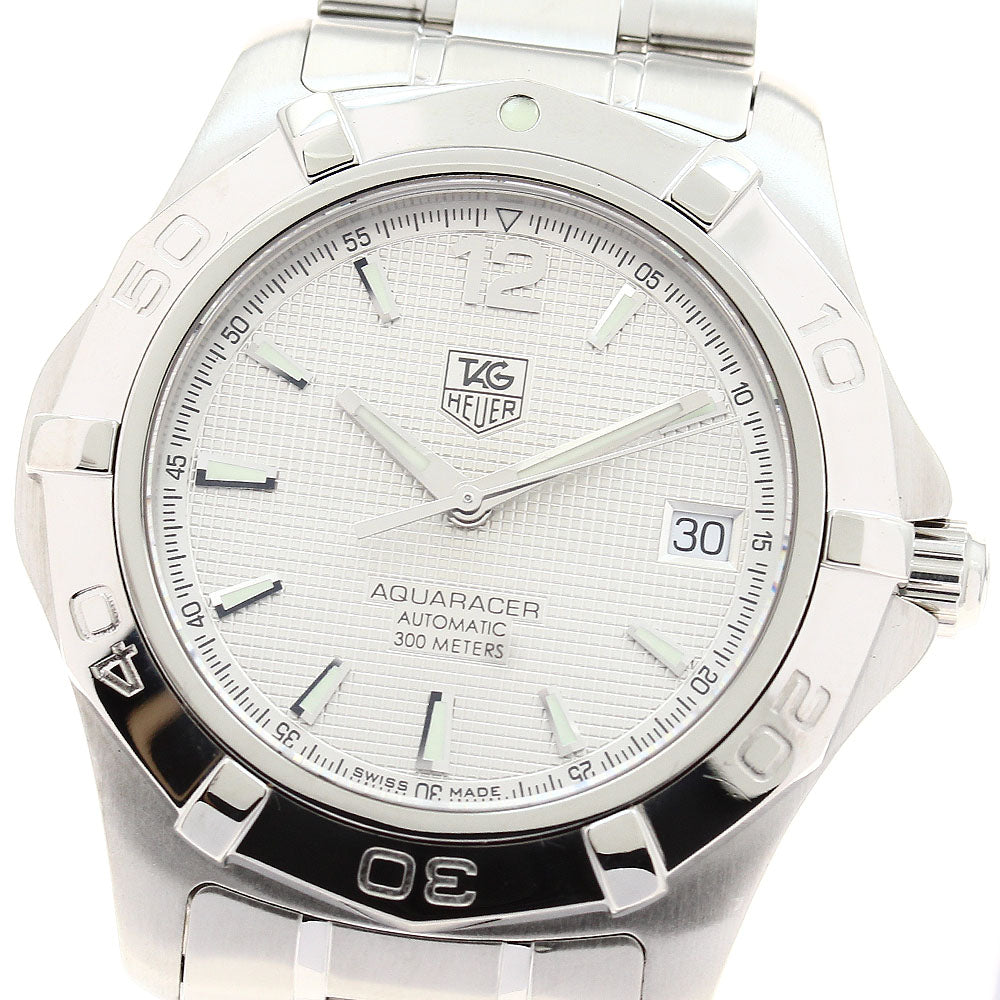 TAG HEUER Aqua racer WAF2111 Date Silver Dial Automatic Men's Watch_889617