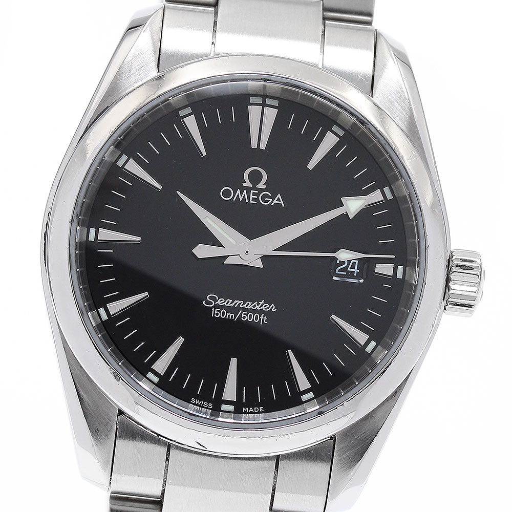 OMEGA Seamaster Aqua Terra 2518.50 Date Black Dial Quartz Boy's Watch_889621