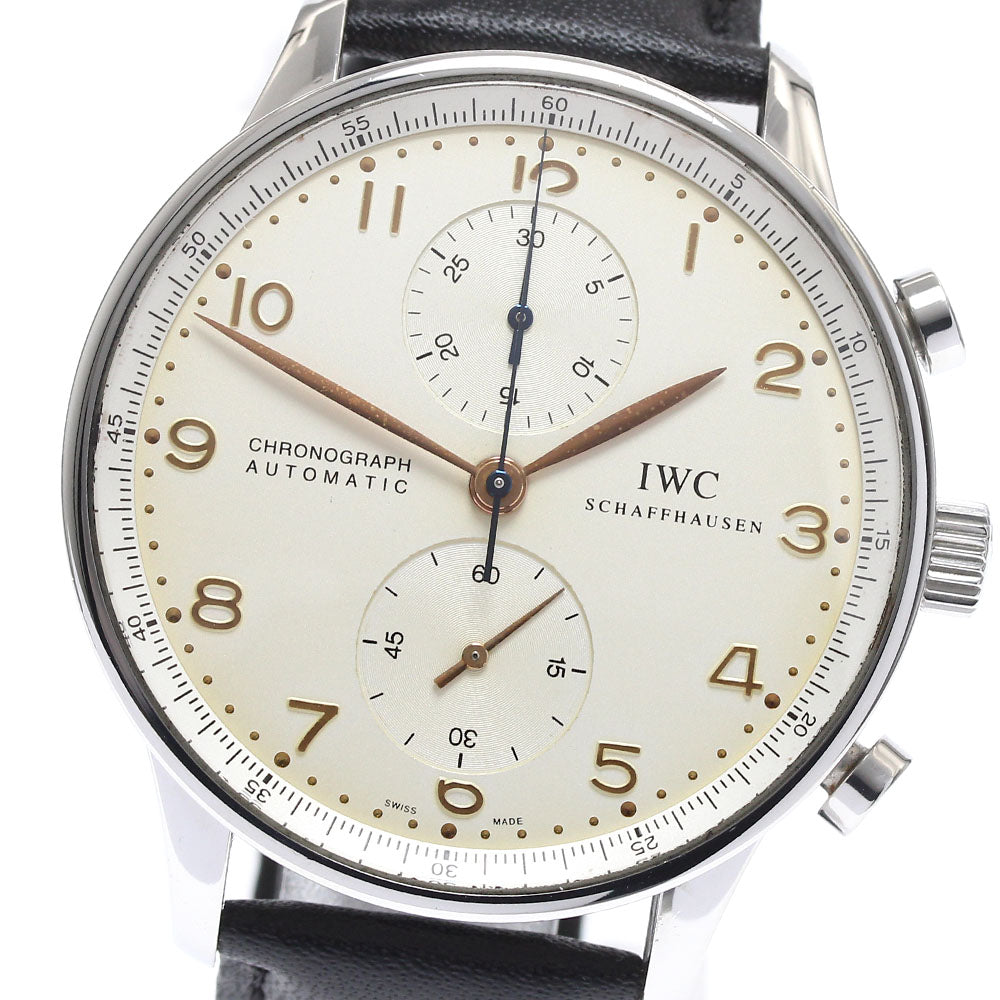 IWC SCHAFFHAUSEN Portugese IW371445 Chronograph Silver Automatic Men's_889629