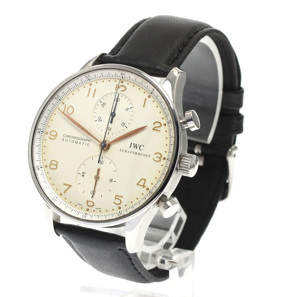 IWC SCHAFFHAUSEN Portugese IW371445 Chronograph Silver Automatic Men's_889629