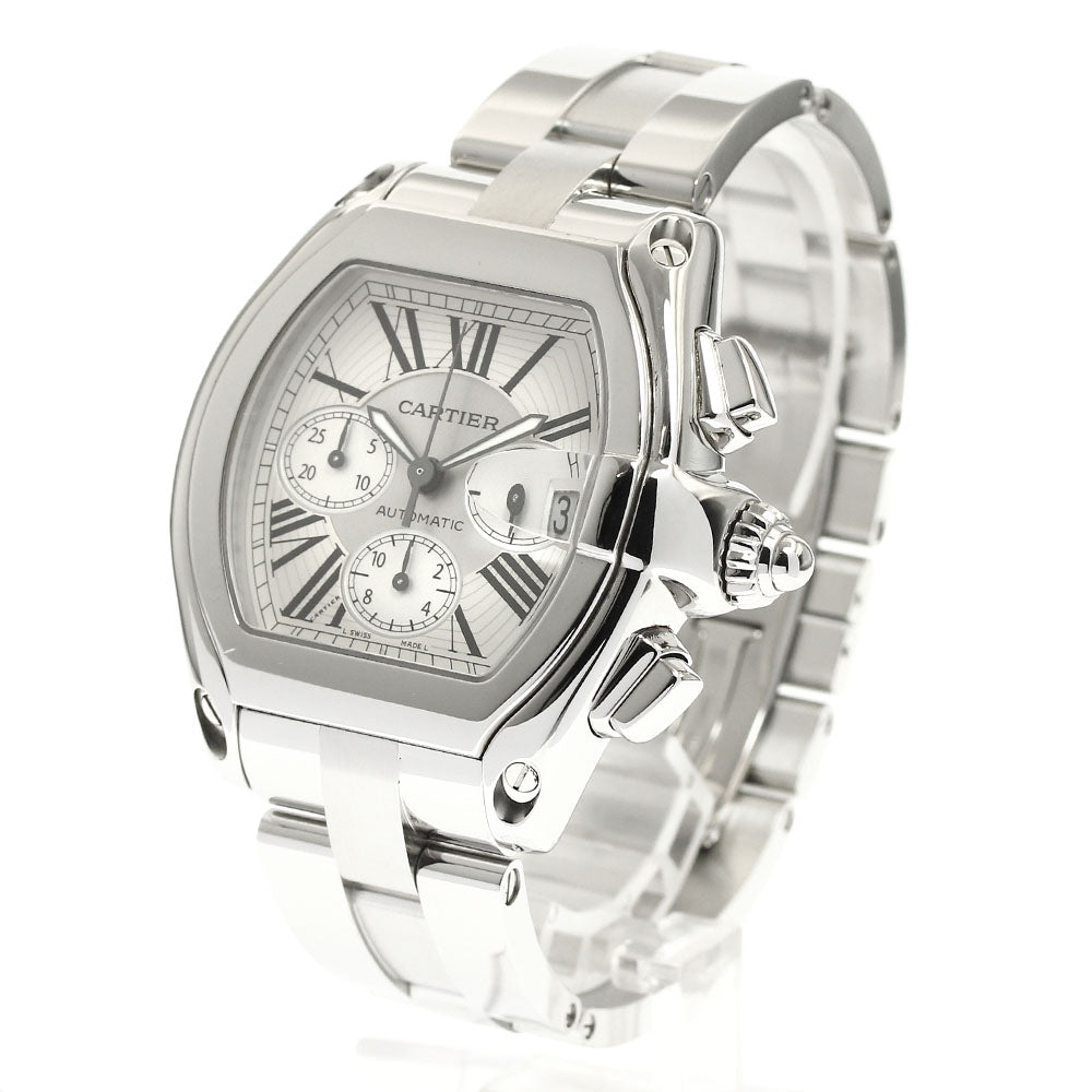 CARTIER Roadster XL W62019X6 Chronograph Date Silver Dial Automatic Men's_889630