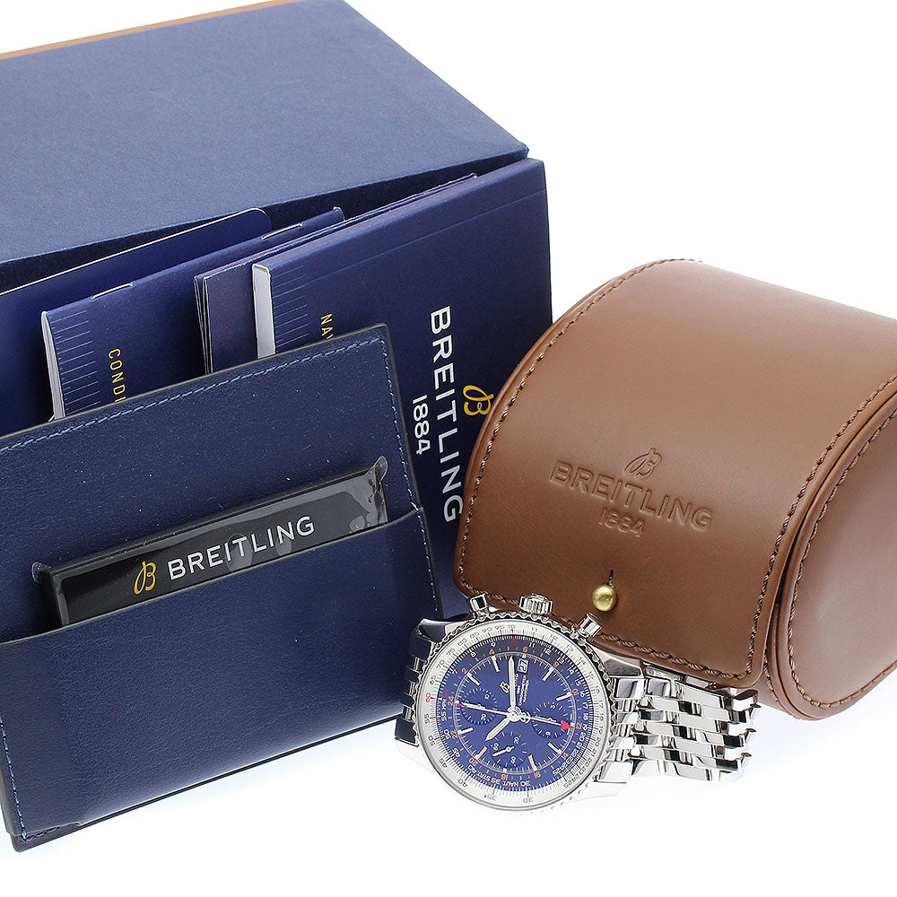 BREITLING Navitimer World A24322 Chronograph GMT Automatic Men's Watch_889634