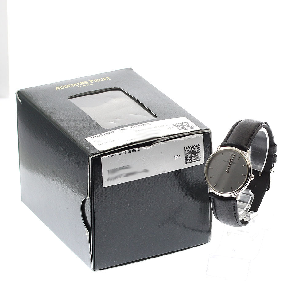 AUDEMARS PIGUET Extra flat K18WG Silver Dial Quartz Men's Watch_889668