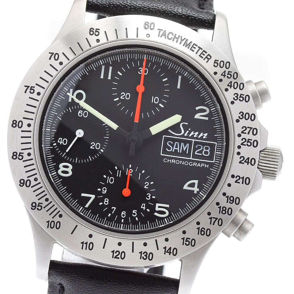 Sinn 256.ST Chronograph day date black Dial Automatic Boy's Watch_889672