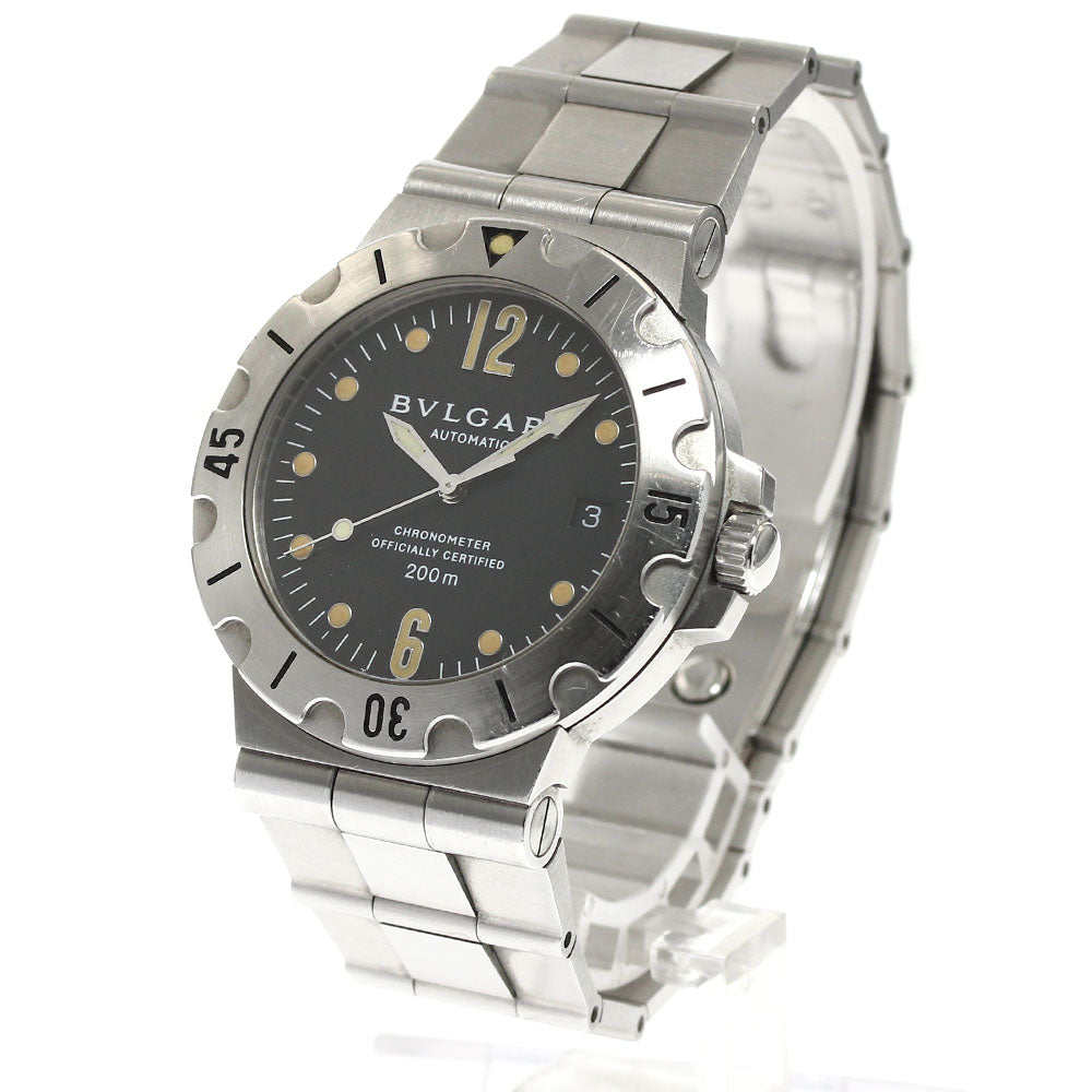 BVLGARI Diagono Scuba SD38S Date black Dial Automatic Men's Watch_889676