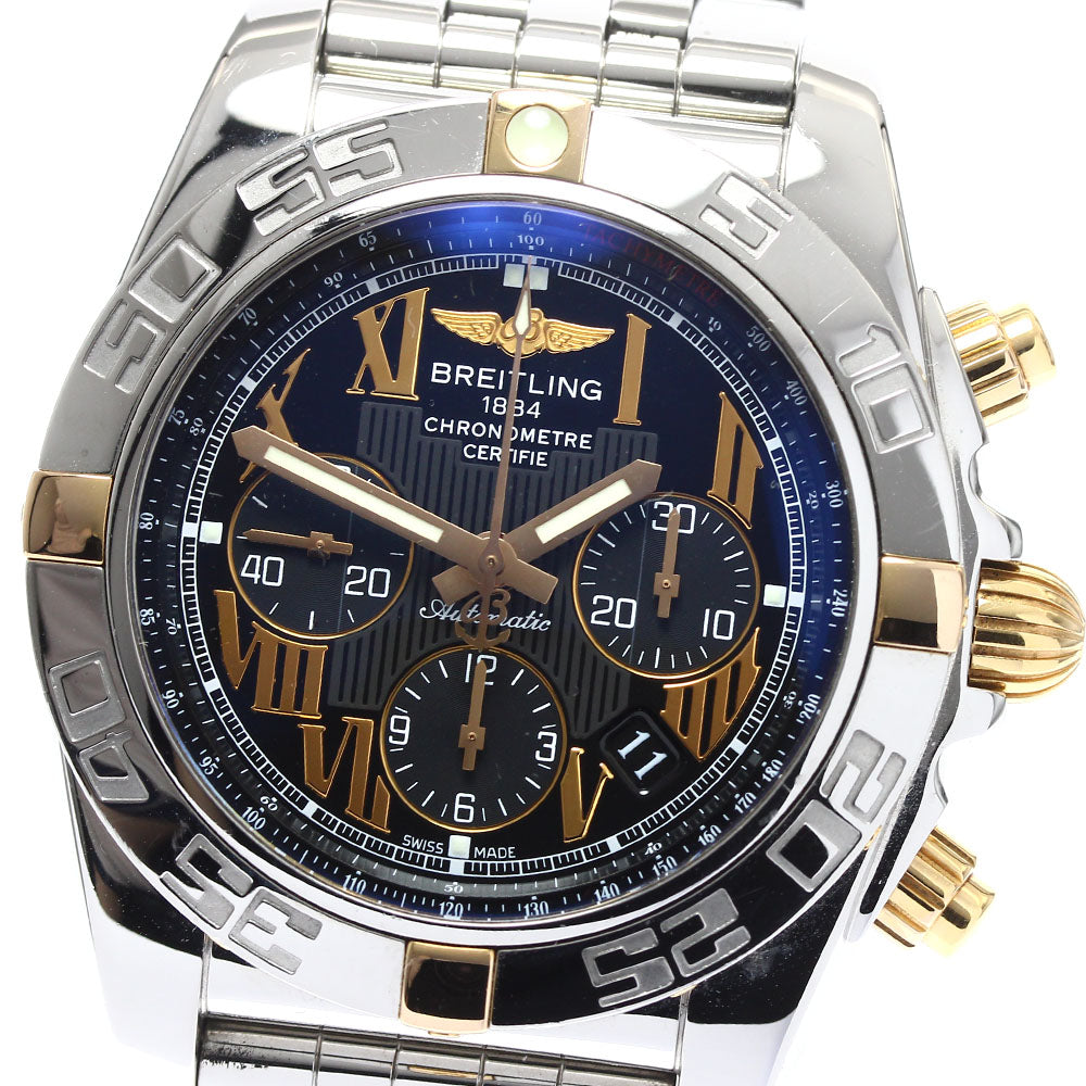 BREITLING Chronomat44 IB0110 Chronograph black Dial Automatic Men's Watch_889680