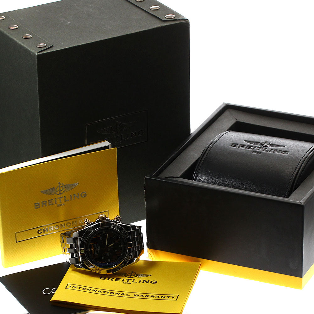 BREITLING Chronomat44 IB0110 Chronograph black Dial Automatic Men's Watch_889680
