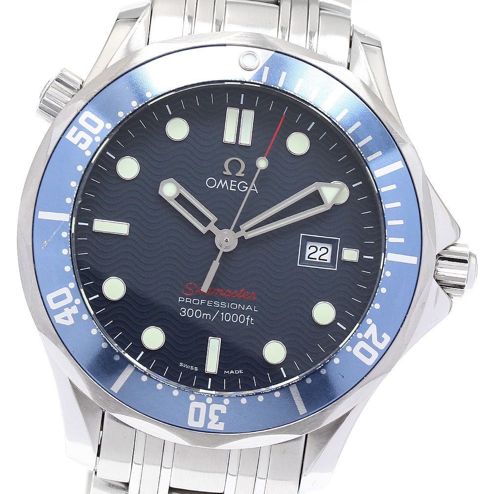 OMEGA Seamaster300 Professional 2221.80 Date Navy Dial Quartz Men's Watch_889719