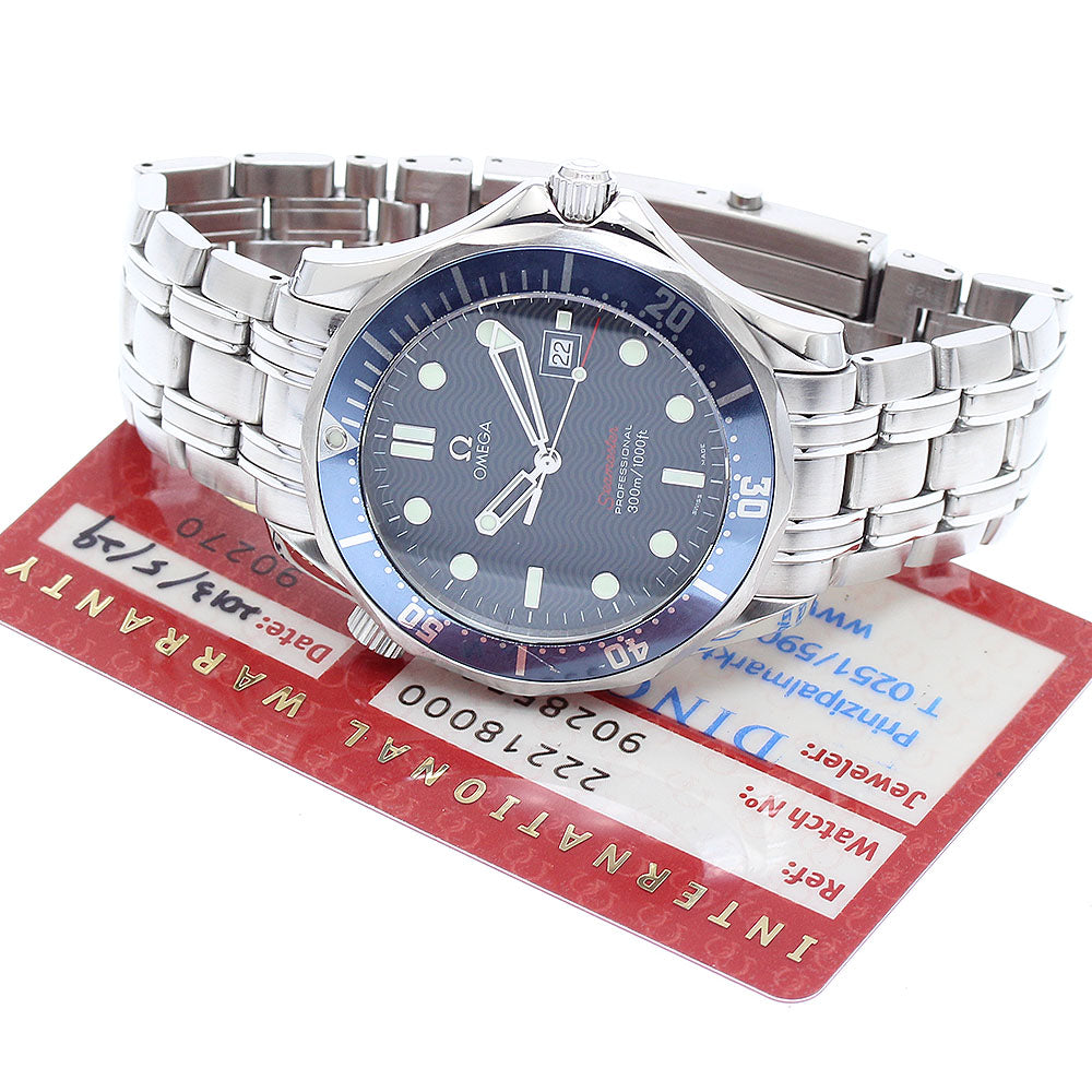 OMEGA Seamaster300 Professional 2221.80 Date Navy Dial Quartz Men's Watch_889719