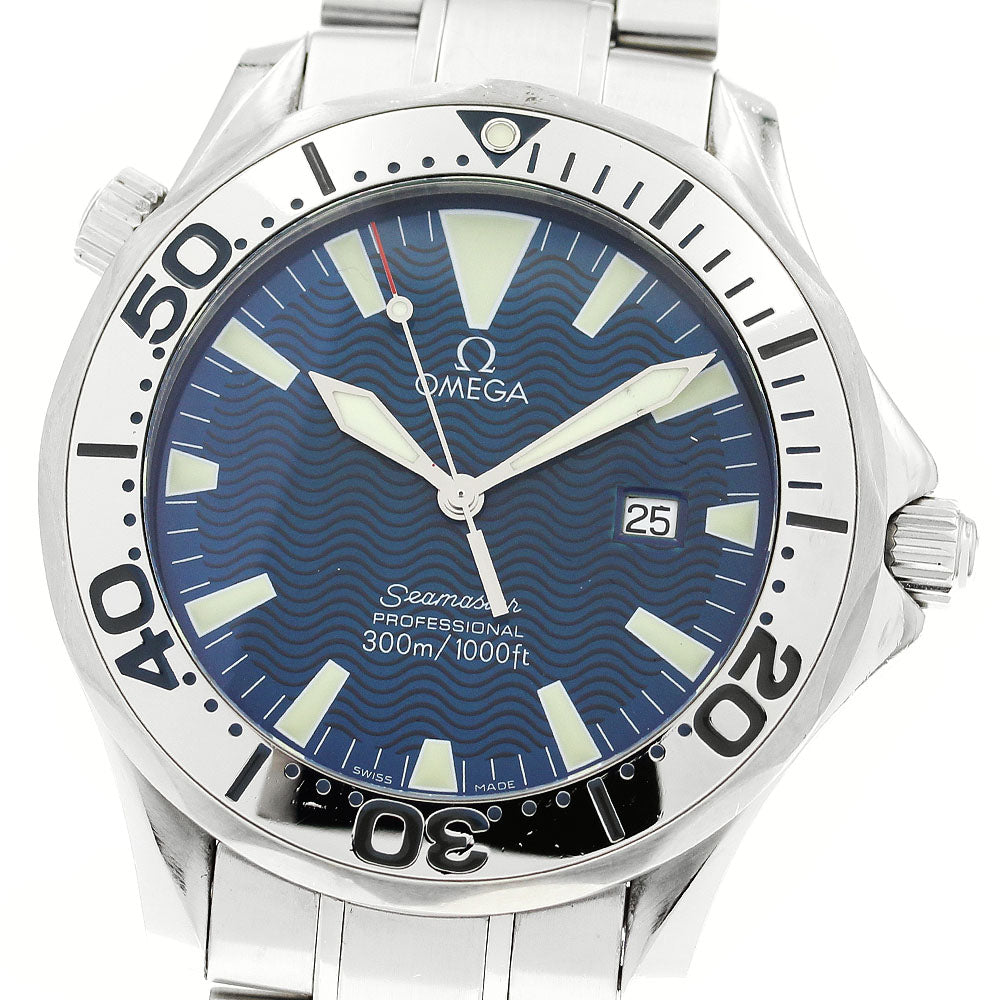 OMEGA Seamaster300 2265.80 Date Blue Dial Quartz Men's Watch_889720