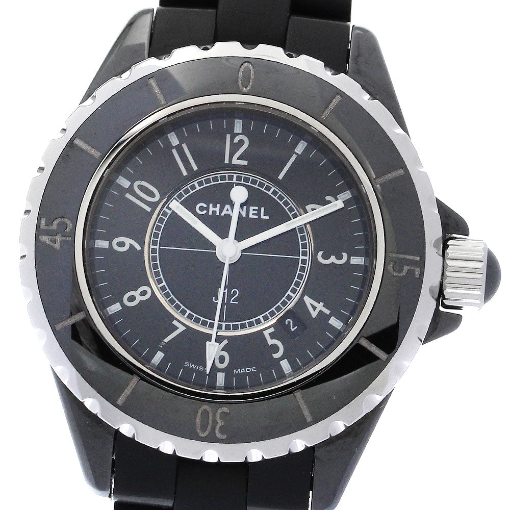 CHANEL J12 H0681 Black ceramic date black Dial Quartz Ladies Watch_889726