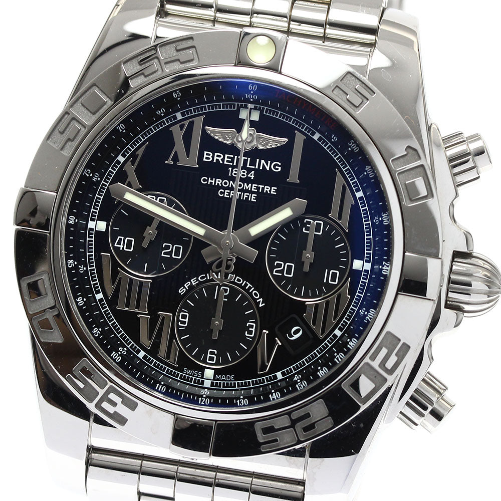 BREITLING Chronomat 44 AB0110 Date black Dial Automatic Men's Watch_889741