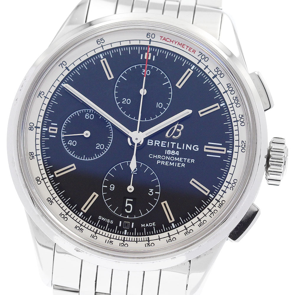 BREITLING Premier A13315 Chronograph black Dial Automatic Men's Watch_889747