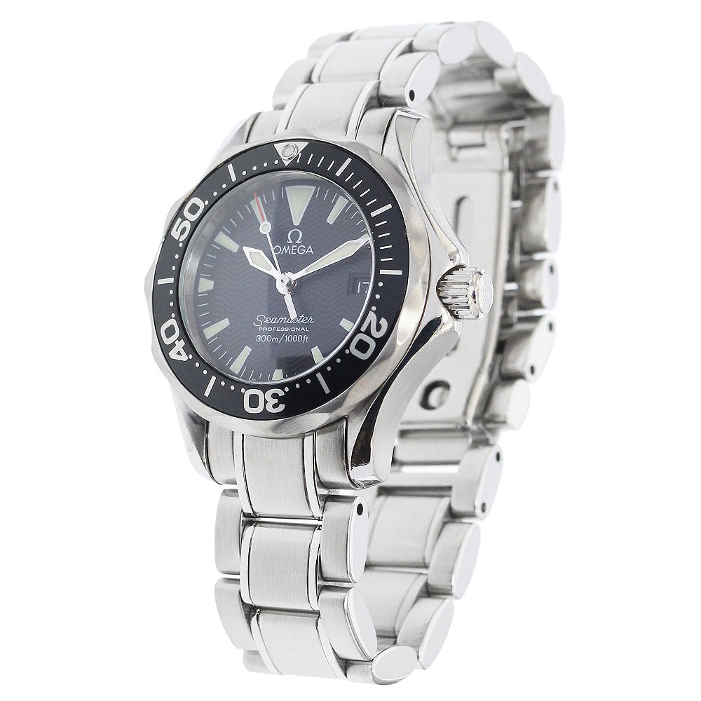 OMEGA Seamaster300 2282.50 Date black Dial Quartz Ladies Watch_889753