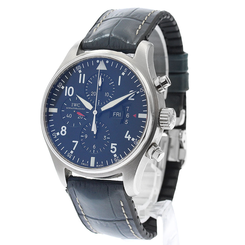 IWC SCHAFFHAUSEN Pilot watch IW377701 Chronograph day date black Dial Automatic Men's Watch_889758