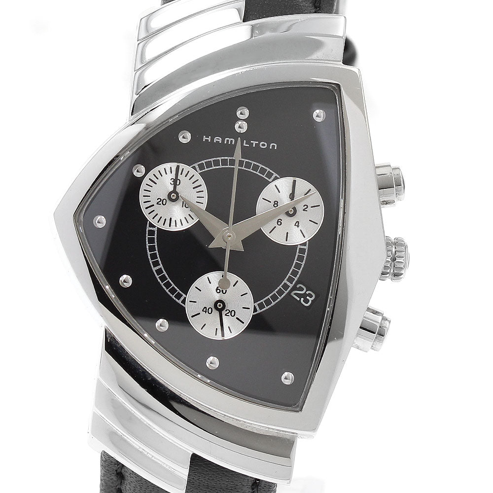 HAMILTON Ventura H244121 Date Chronograph black Dial Quartz Men's Watch_889777