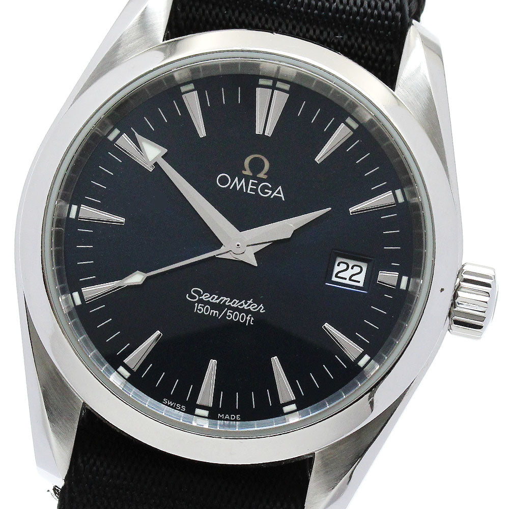OMEGA Seamaster Aqua Terra 2518.80 Date Navy Dial Quartz Boy's Watch_889780