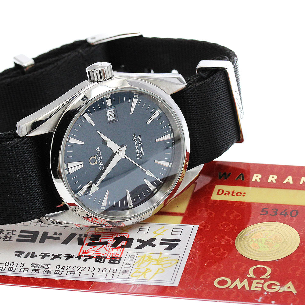 OMEGA Seamaster Aqua Terra 2518.80 Date Navy Dial Quartz Boy's Watch_889780