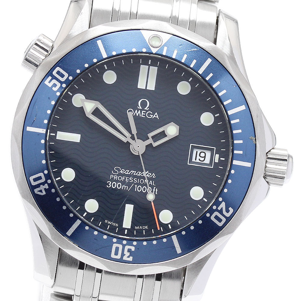OMEGA Seamaster300 2561.80 Date Navy Dial Quartz Boy's Watch_889790