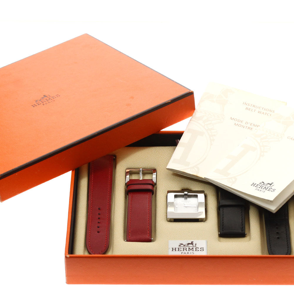 HERMES Belt watch BE1.210 white Dial Quartz Ladies Watch_889796