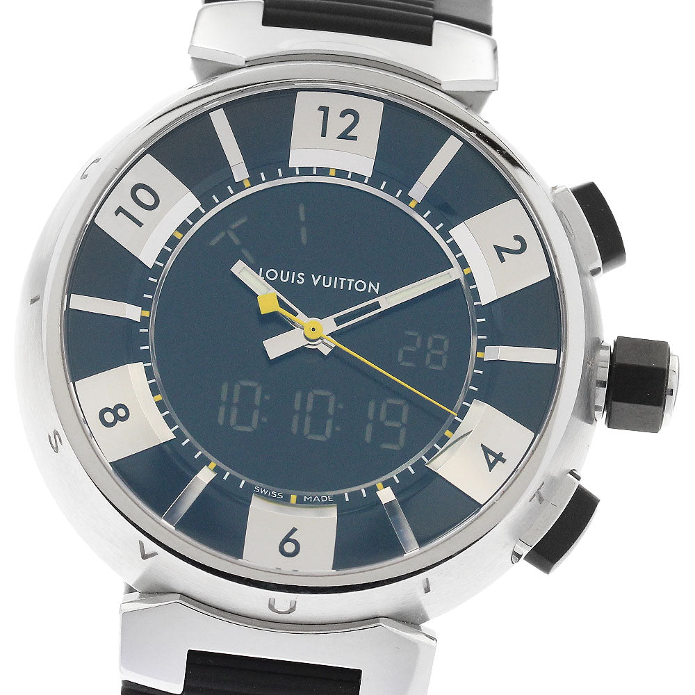 LOUIS VUITTON Tambour in black Q118F Quartz Men's Watch_889808