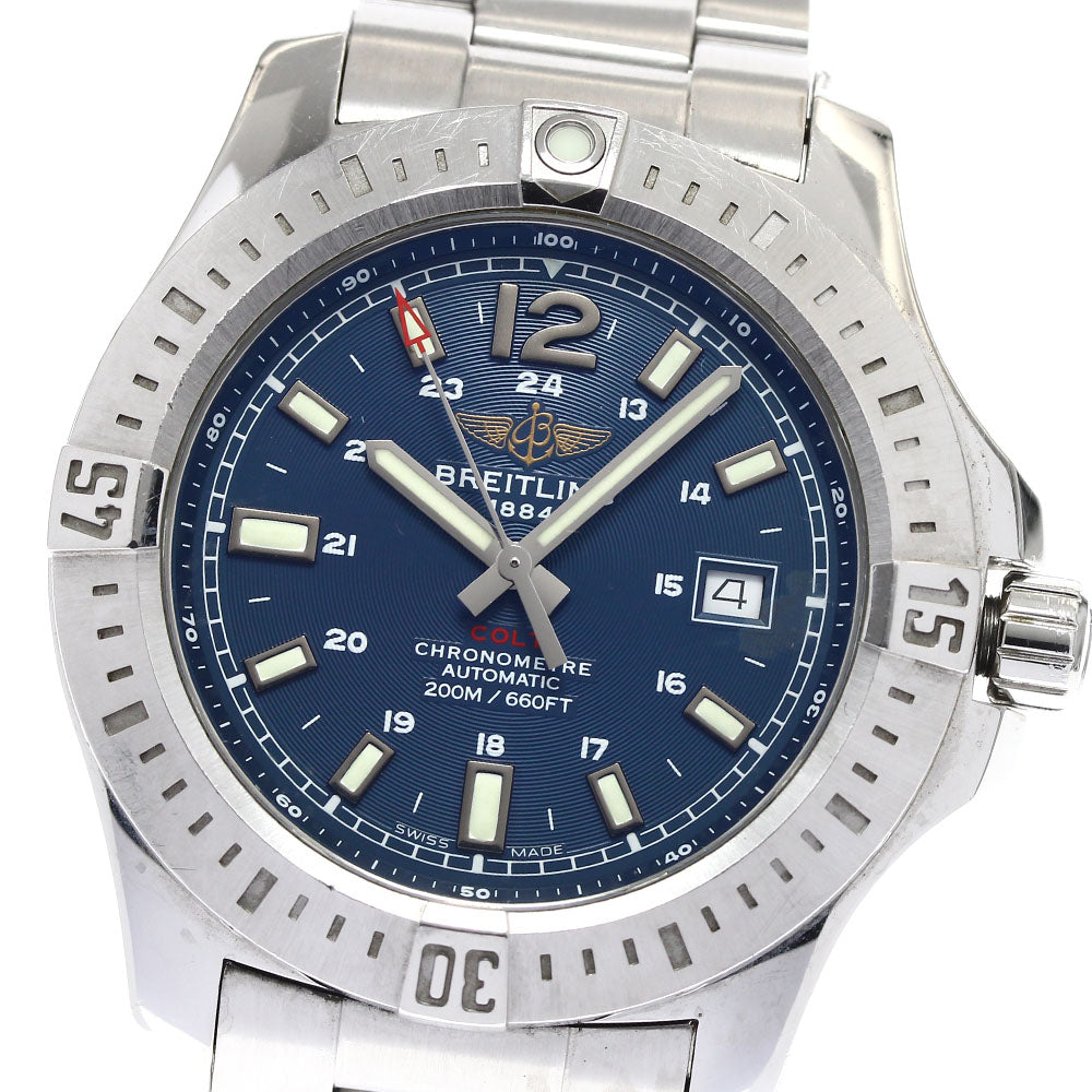 BREITLING Colt A17388 Date blue Dial Automatic Men's Watch_889815
