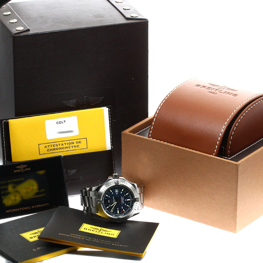 BREITLING Colt A17388 Date blue Dial Automatic Men's Watch_889815