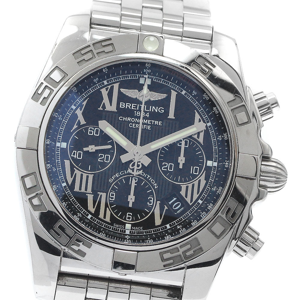 BREITLING Chronomat 44 AB0110 Date black Dial Automatic Men's Watch_889831