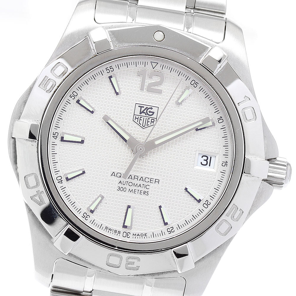 TAG HEUER Aquaracer WAF2111 Date Silver Dial Automatic Men's Watch_889835