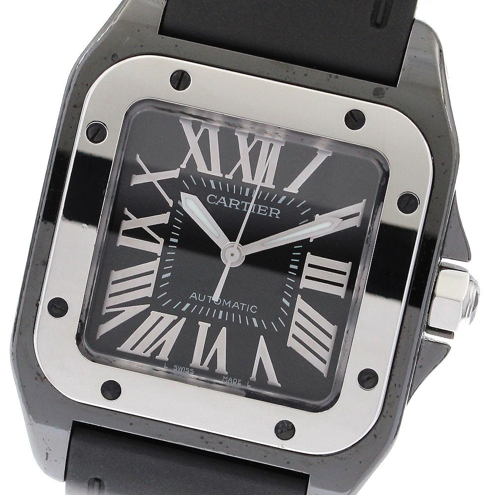 CARTIER Santos 100 MM W2020008 black Dial Automatic Boy's Watch_889845
