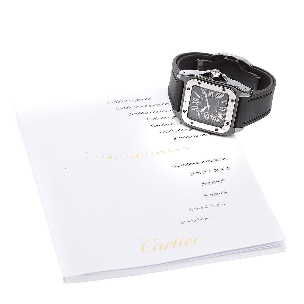 CARTIER Santos 100 MM W2020008 black Dial Automatic Boy's Watch_889845