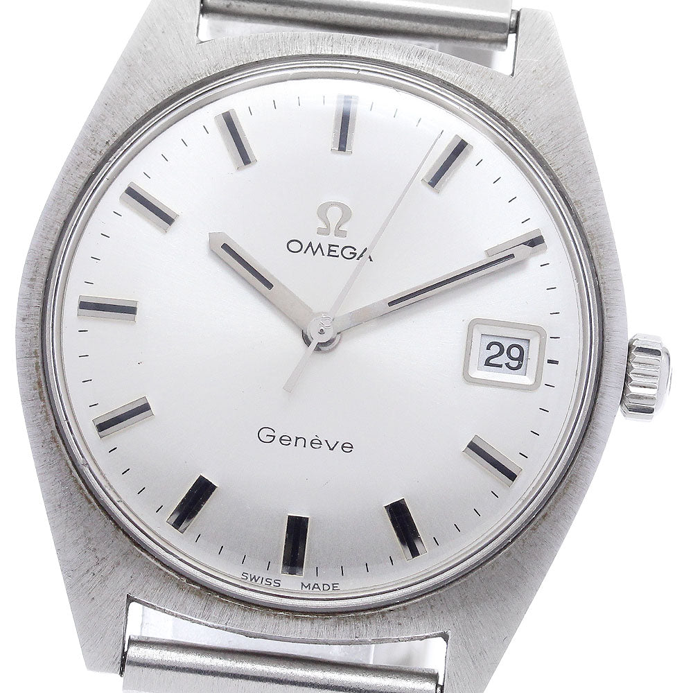 OMEGA Geneve 136.041 Date Cal.613 Silver Dial Hand Winding Men's Watch_889858