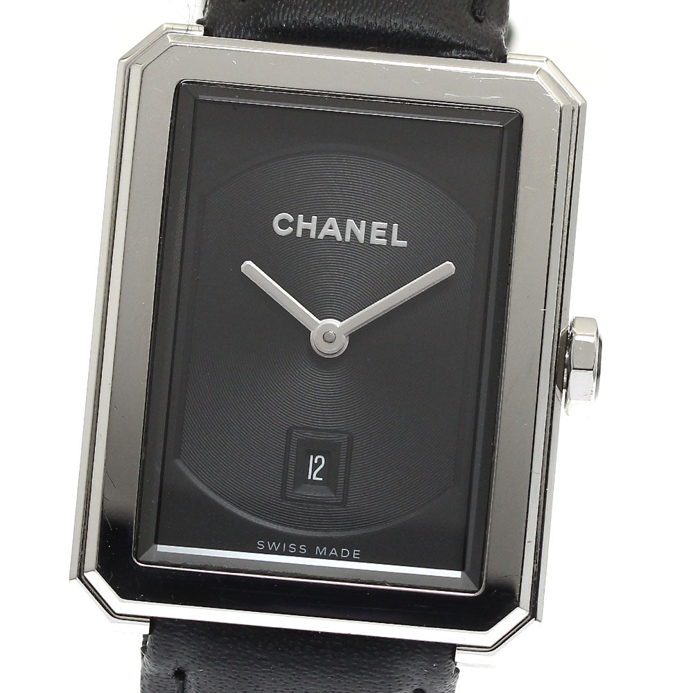 CHANEL boy friend H4884 Date black Dial Quartz Ladies Watch_889867