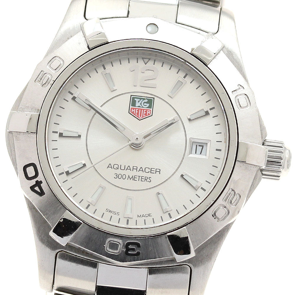 TAG HEUER Aqua racer WAF1412 Date Silver Dial Quartz Ladies Watch_889878