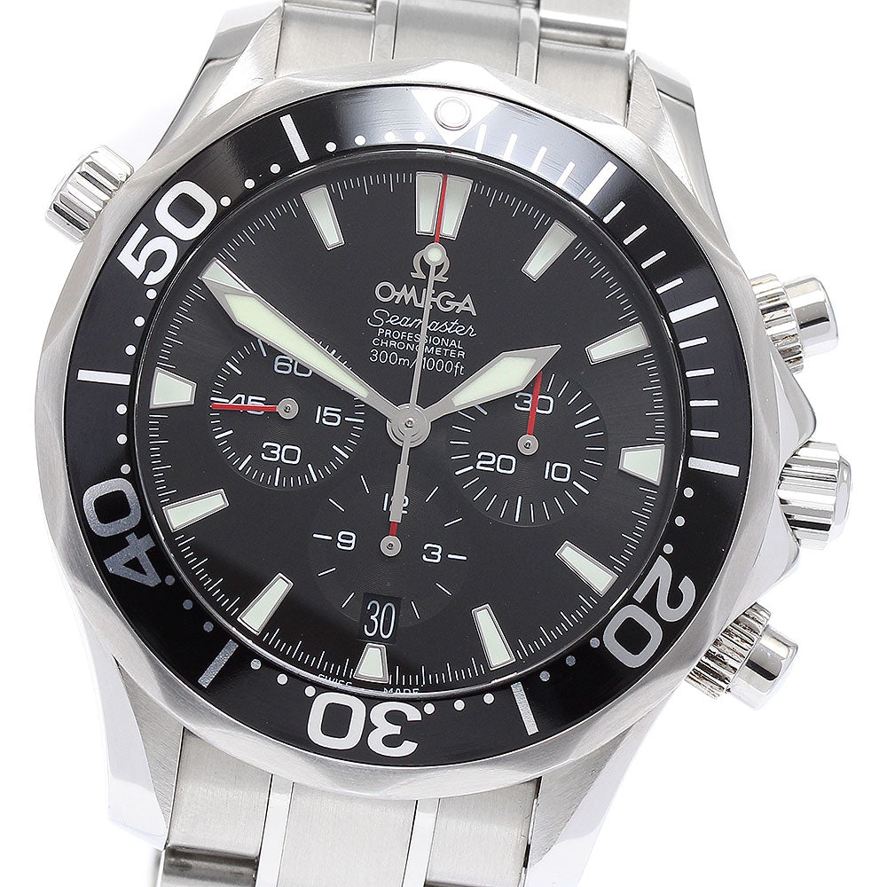 OMEGA Seamaster300 2594.50 Chronograph Date black Dial AT Men's Watch_890077