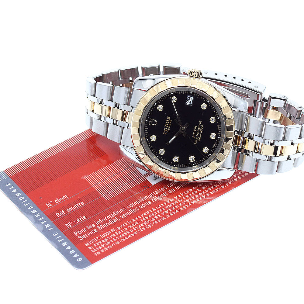 TUDOR Classic Date 21013 YG2 tone black Dial Automatic Men's Watch_890101