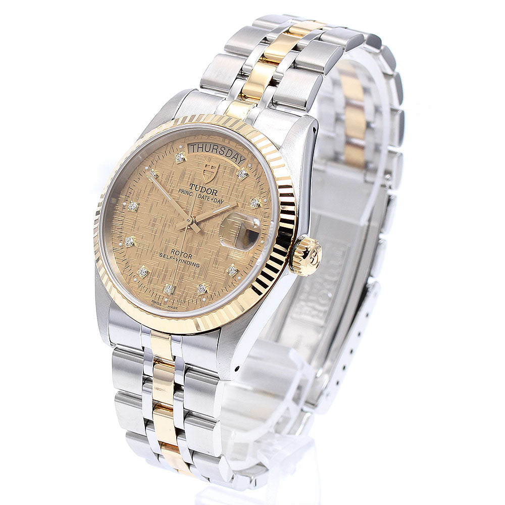 TUDOR Prince Date Day 76213 10P Diamond gold Dial Automatic Men's Watch_890111