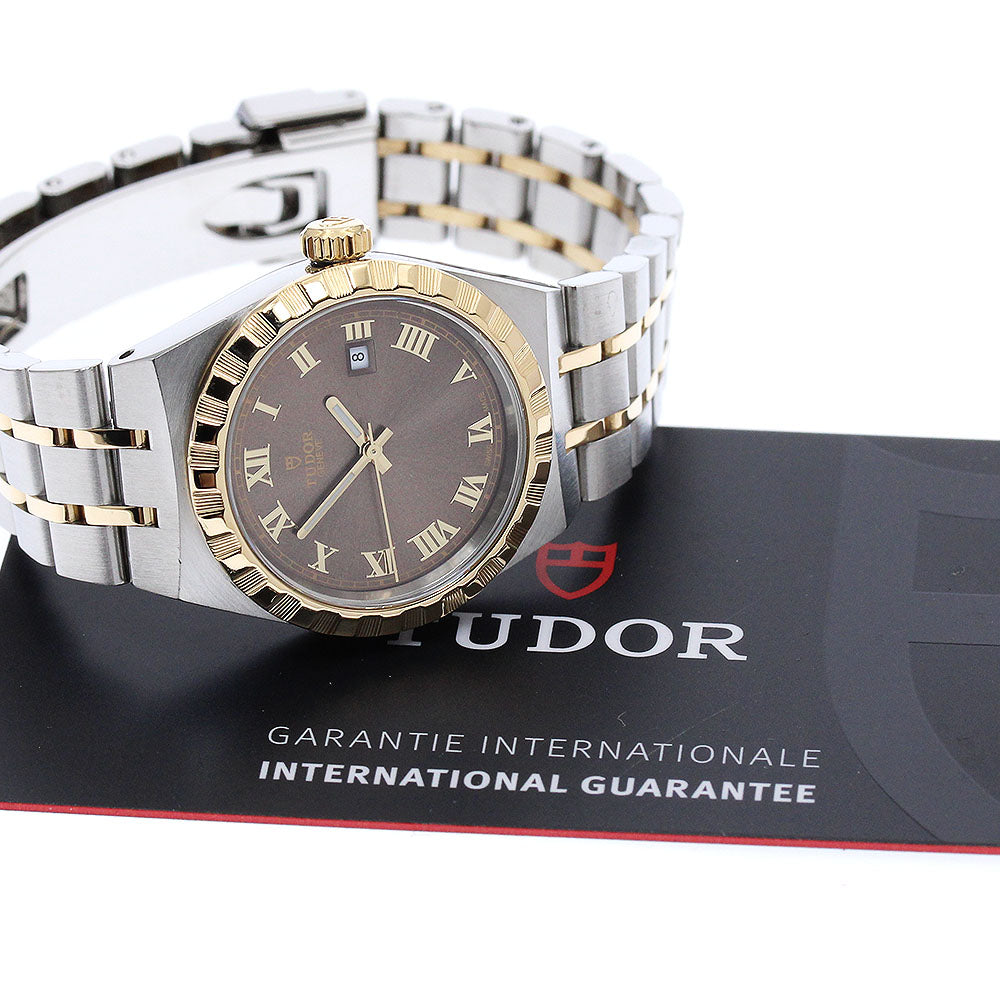 TUDOR Royal 28303 Date YG2 tone Brown Dial Automatic Ladies Watch_890112