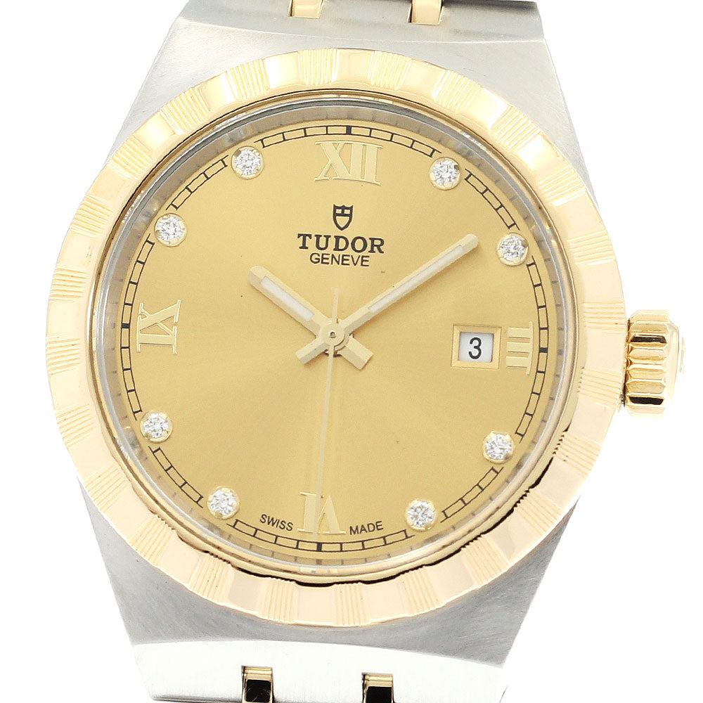 TUDOR Royal 28303 Date 8P diamond gold Dial Automatic Ladies Watch_890113