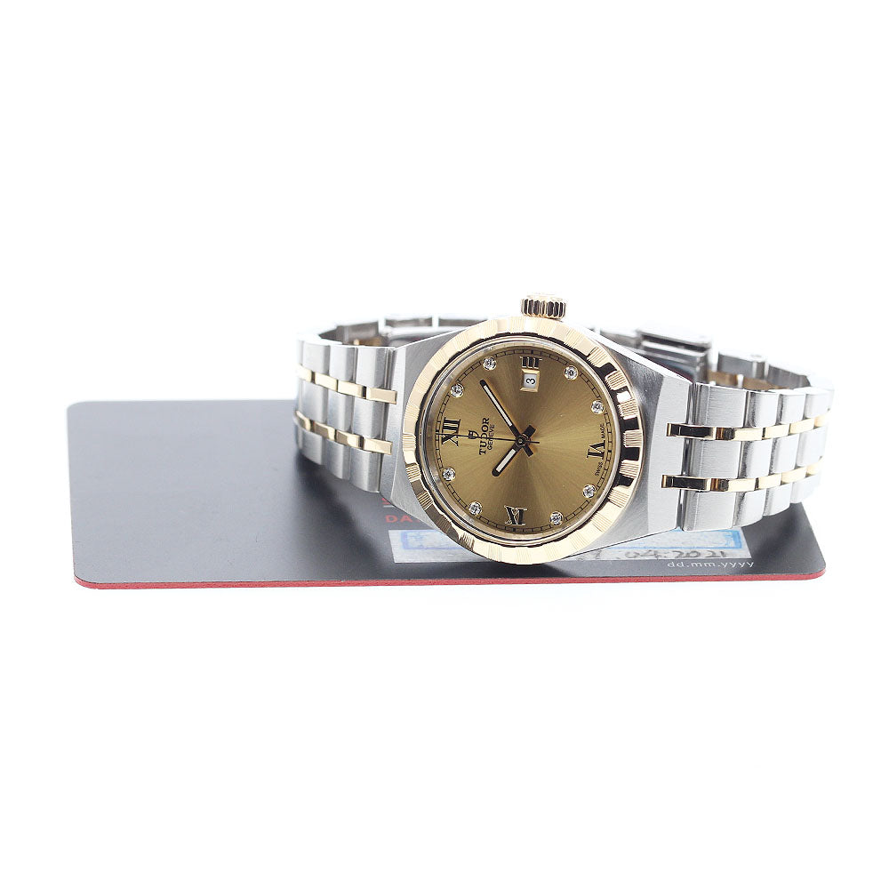 TUDOR Royal 28303 Date 8P diamond gold Dial Automatic Ladies Watch_890113