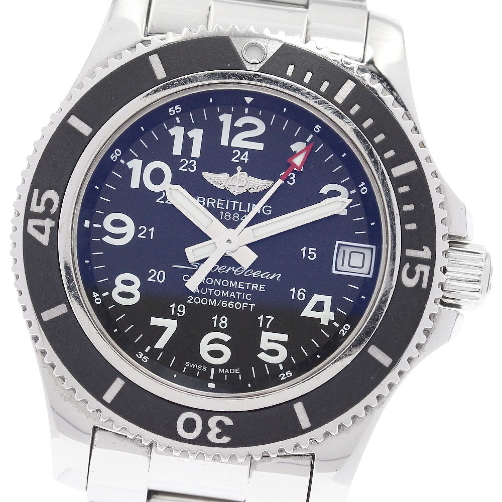 BREITLING Super Ocean 2 36 A17312 Date black Dial Automatic Ladies Watch_890122