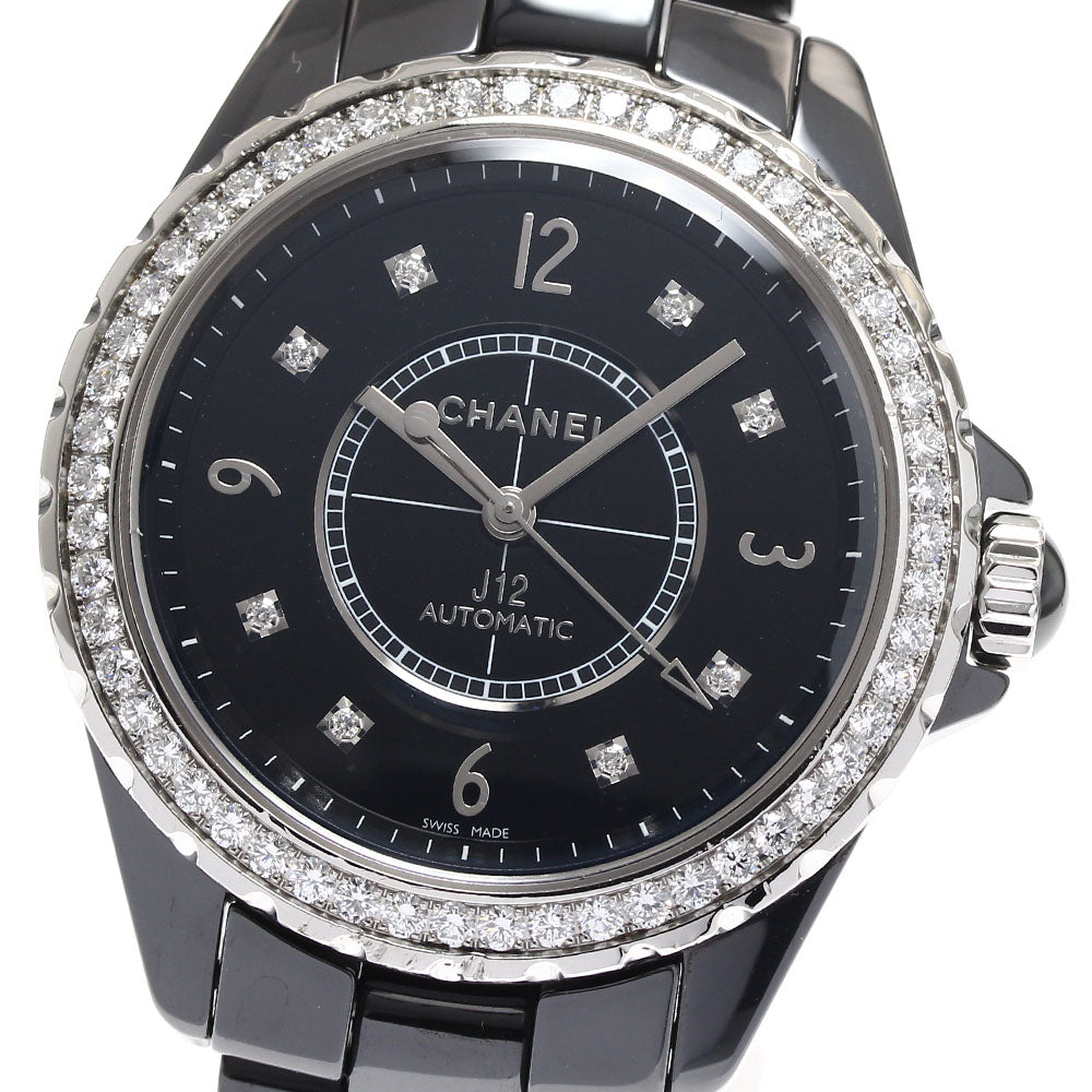 CHANEL J12 H3109 black ceramic diamond bezel Automatic Men's Watch_890148
