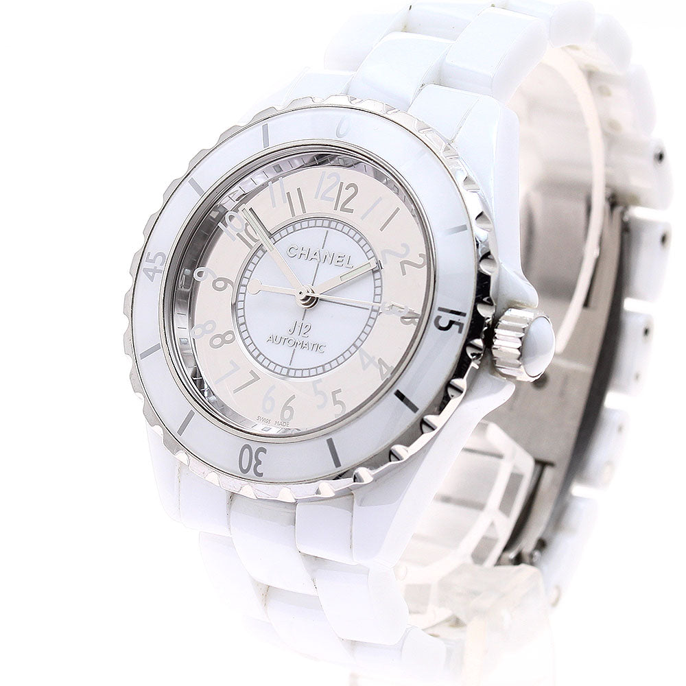 CHANEL J12 Mirror H4862 White Ceramic Automatic Men's Watch_890175