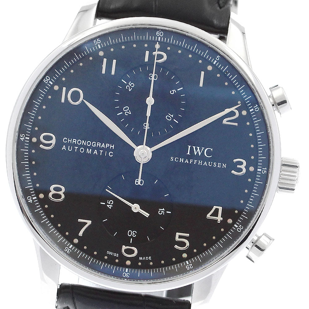 IWC SCHAFFHAUSEN Portugese IW371447 Chronograph black Dial Automatic Men's Watch_890192